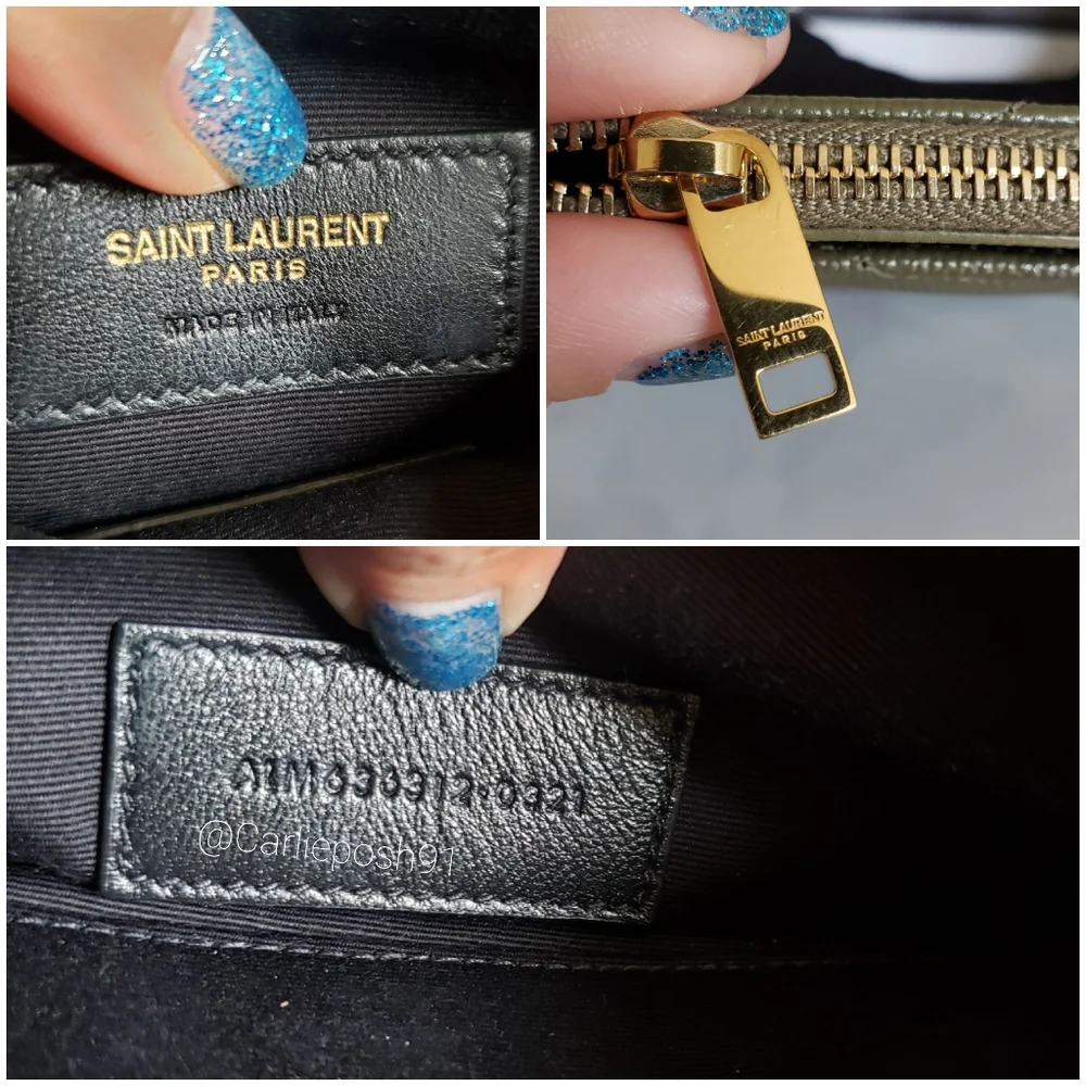 Authentic Pre-owned Yves Saint Laurent Grain De Poudre Bill Pouch Clutch - Picture 12 of 13